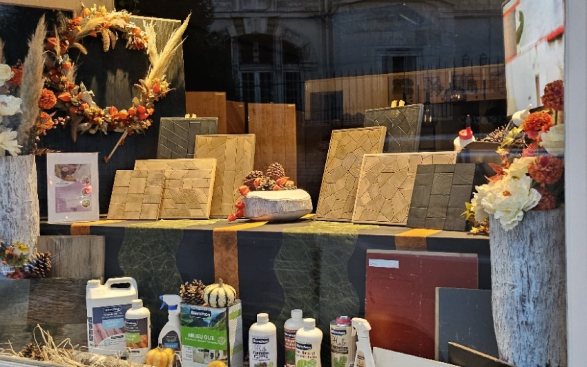 Vitrine boutique parquets des ducs -  Automne