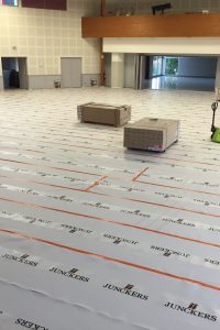 Salle d'événement Dijon Parquets - pose de la sous couche